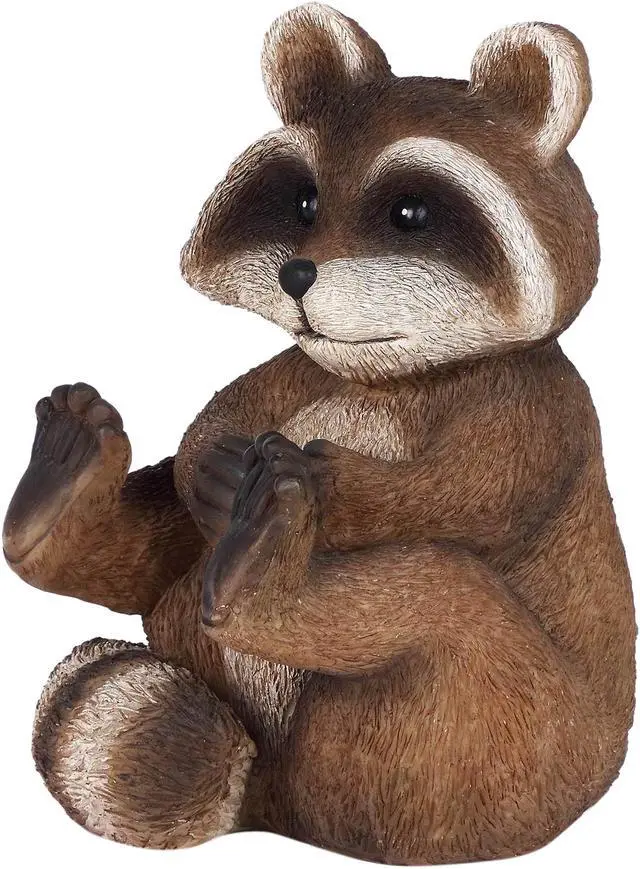 Alt view image 3 of 5 - Hi-Line Gift Racoon Sitting