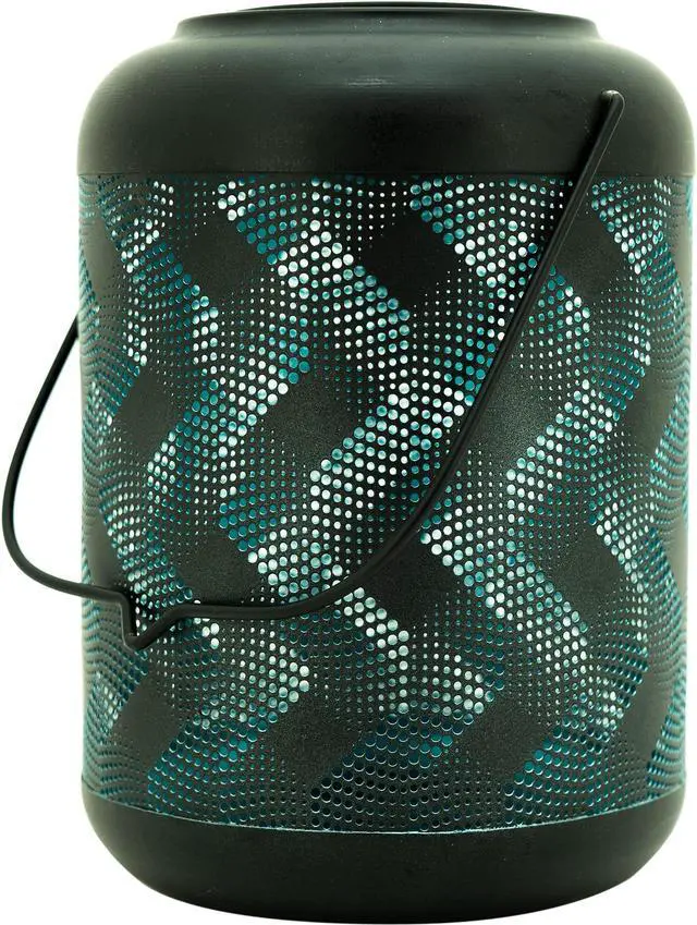 Main image of Hi-Line Gift LED Solar Wave Metal Lantern