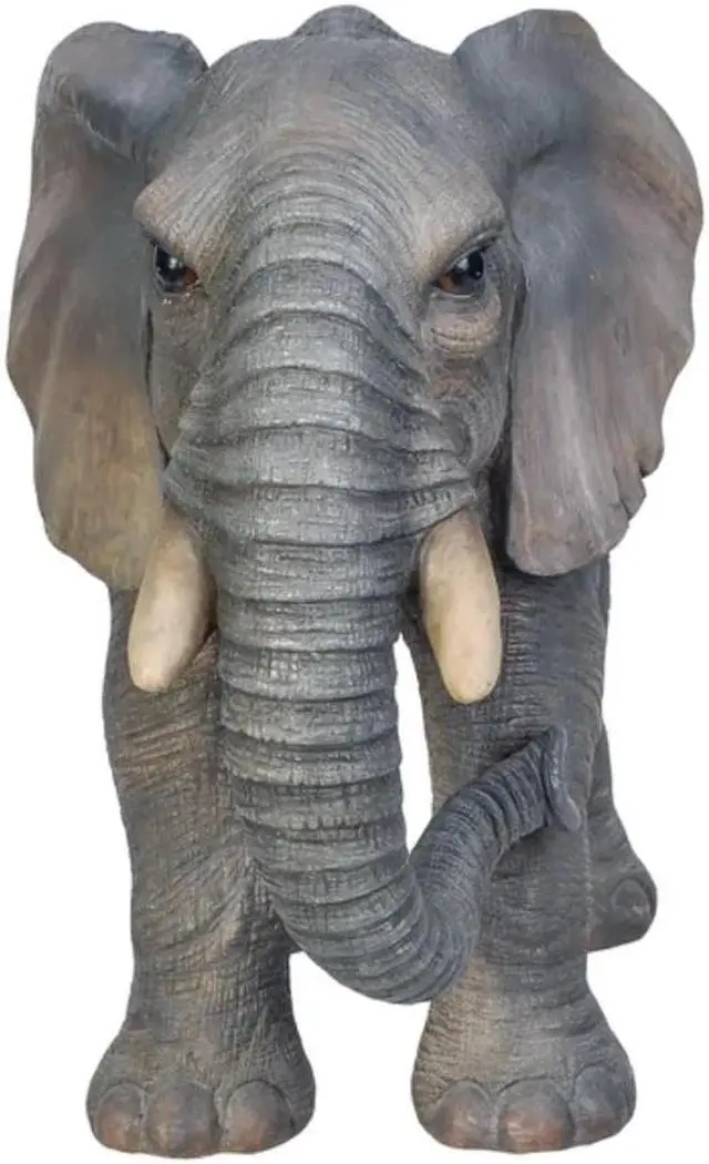 Alt view image 2 of 2 - Hi-Line Gift Elephant Standing with Trunk Down Statue