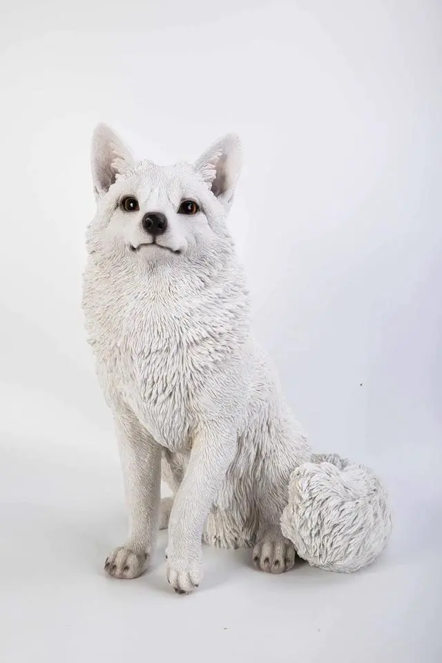 Alt view image 2 of 3 - Hi-Line Gift Snow Fox Statue