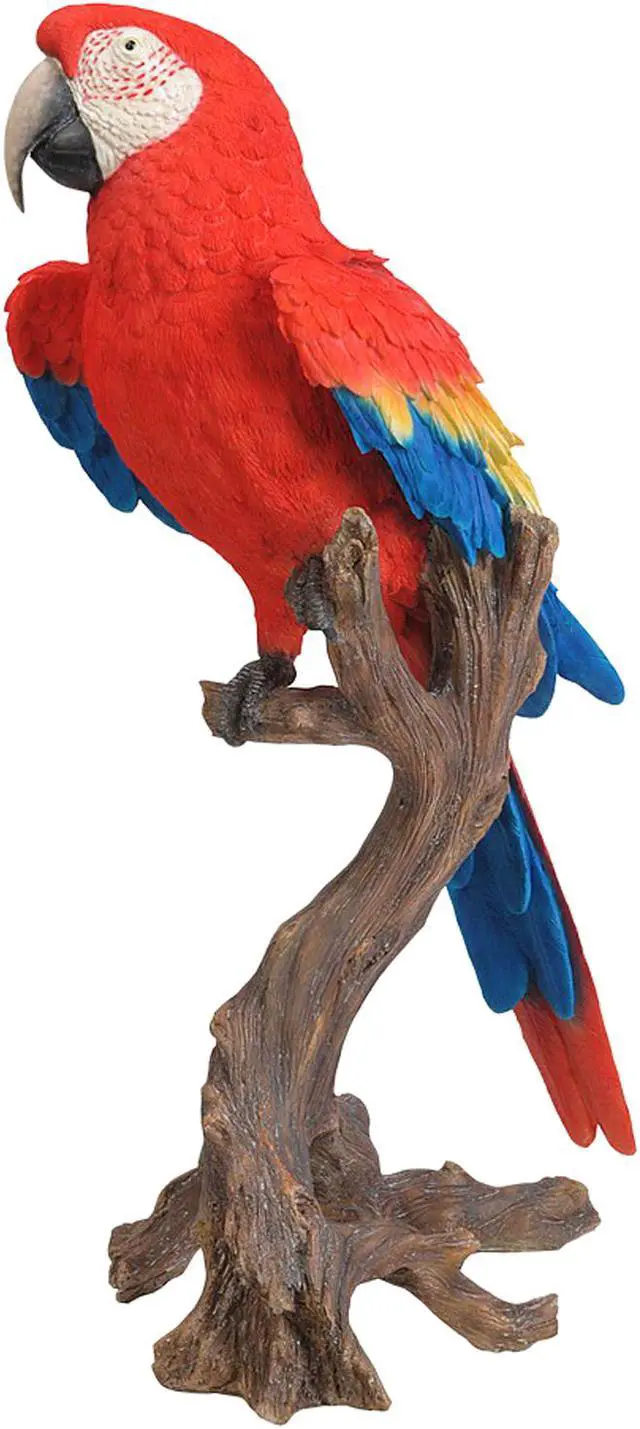 Alt view image 4 of 4 - Hi-Line Gift Large Scarlet Macaw Statue