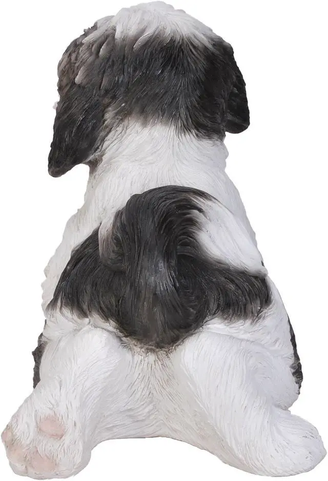 Alt view image 4 of 7 - Hi-Line Gift Shih Tzu Lying Down - Black/White