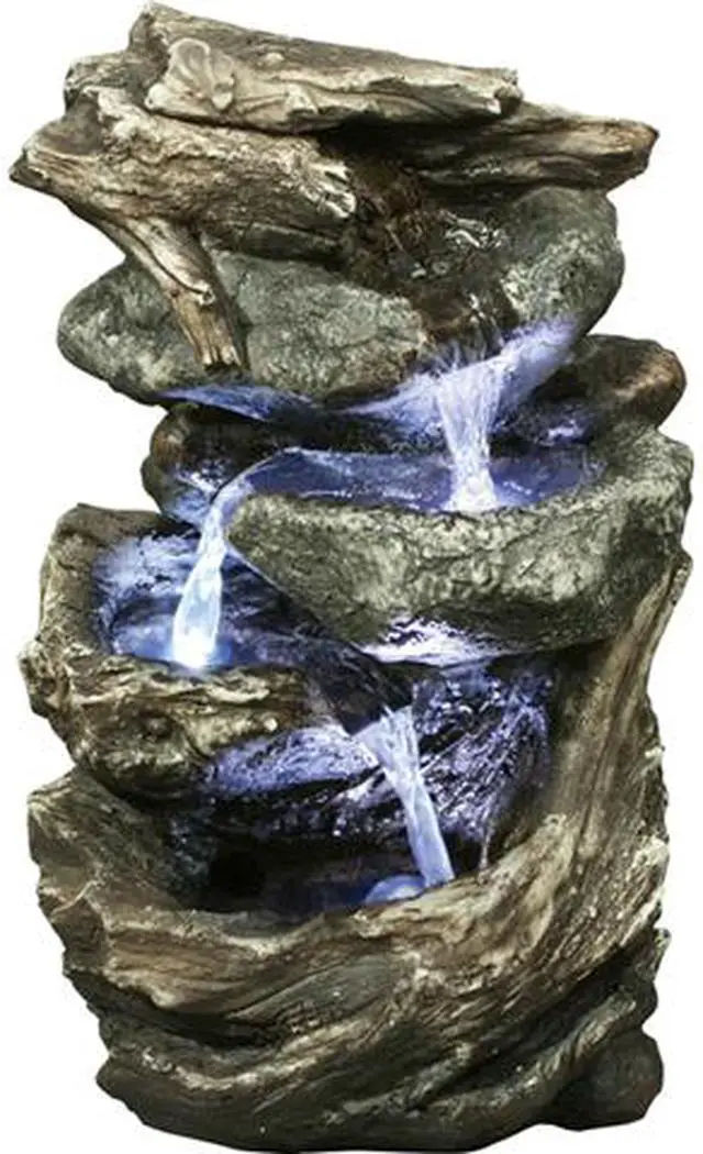 Main image of Hi-Line Gift LED Log Stone Fountain