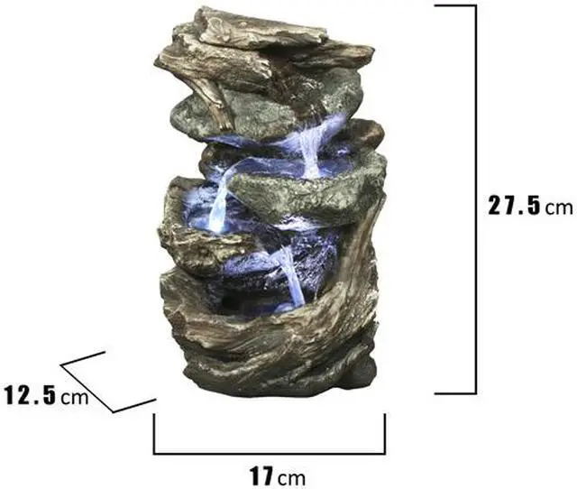 Alt view image 2 of 3 - Hi-Line Gift LED Log Stone Fountain