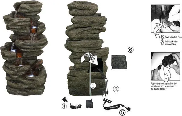 Alt view image 6 of 8 - Hi-Line Gift LED Level Slate Stone Fountain