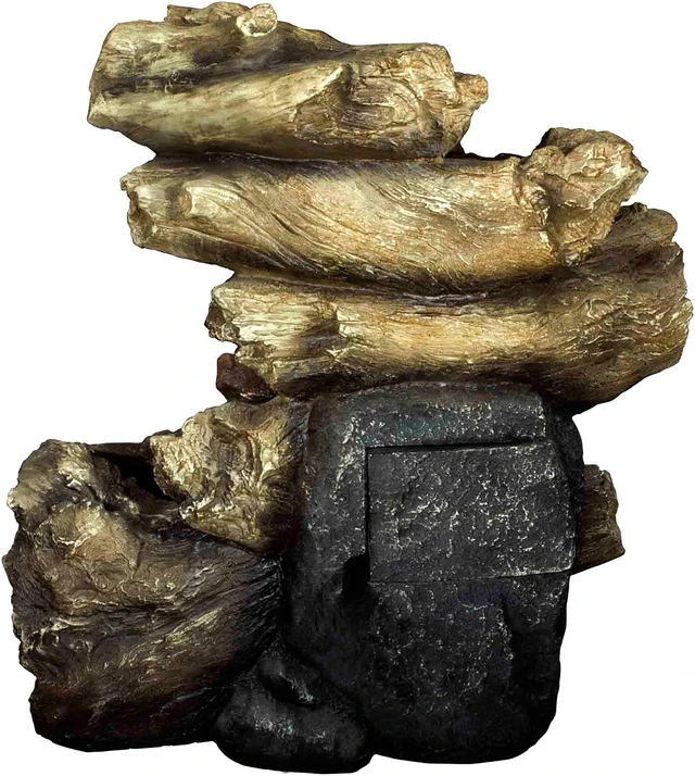 Alt view image 5 of 7 - Hi-Line Gift 4 Level Logs Fountain with LED
