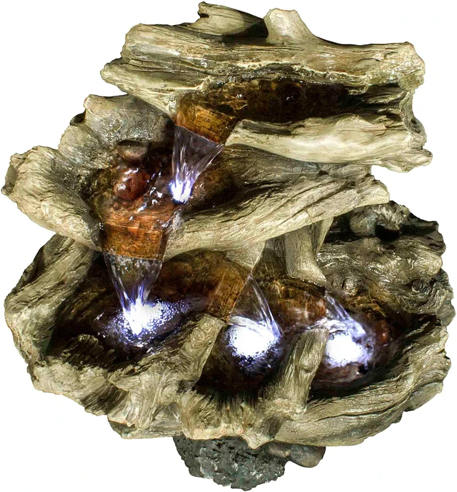 Alt view image 2 of 7 - Hi-Line Gift 4 Level Logs Fountain with LED