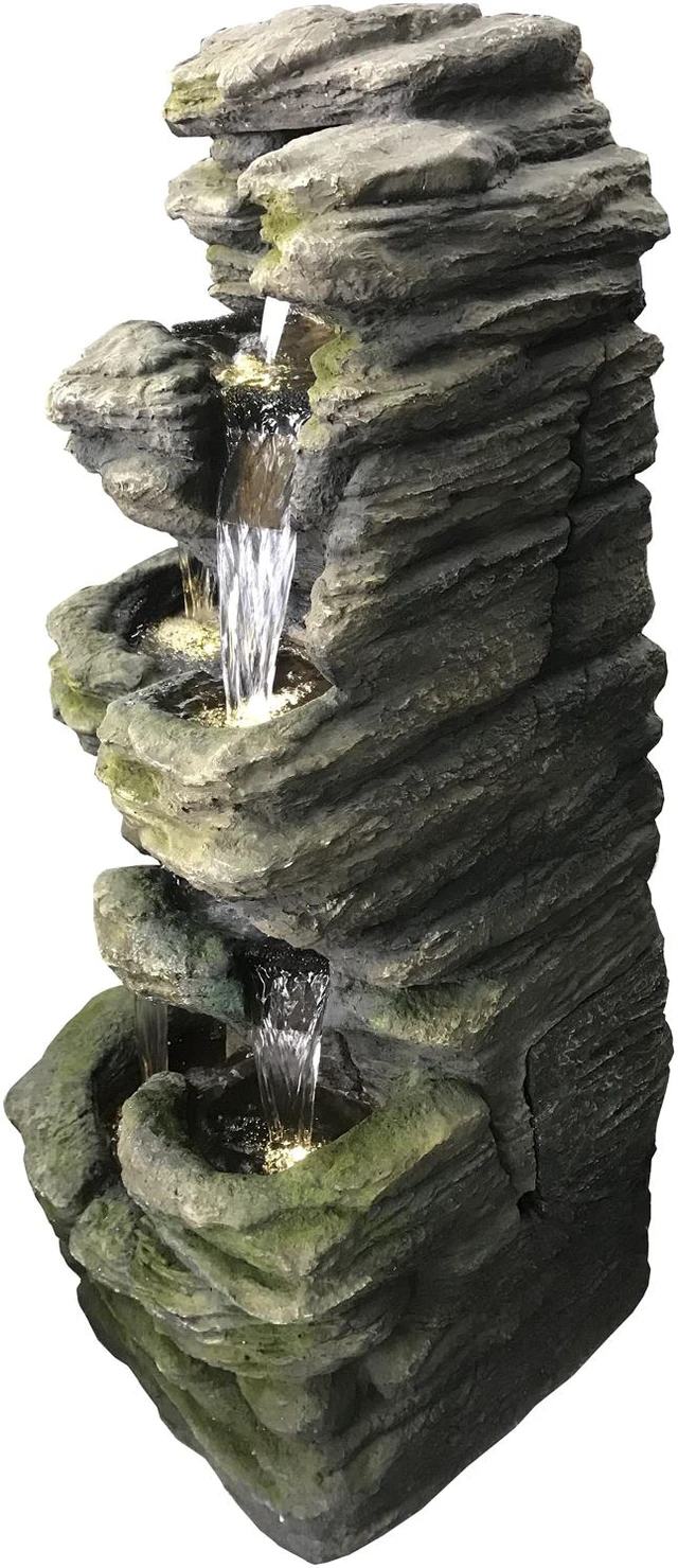 Alt view image 2 of 6 - Hi-Line Gift LED Rock Multi Level Fountain