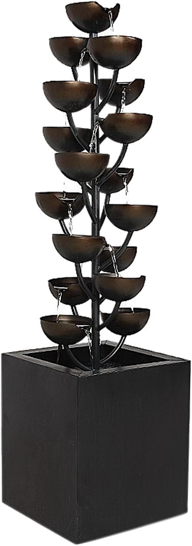 Main image of Hi-Line Gift Multi Level Zinc Metal Stacked Cups Fountain