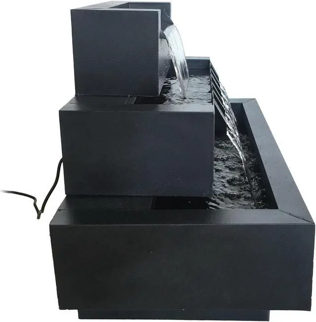 Alt view image 3 of 5 - Hi-Line Gift Multi-Level Rectangular Zinc Metal Fountain