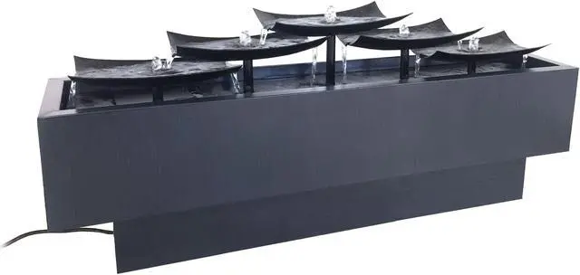 Alt view image 3 of 4 - Hi-Line Gift Multi Level Zinc Metal Plates Fountain