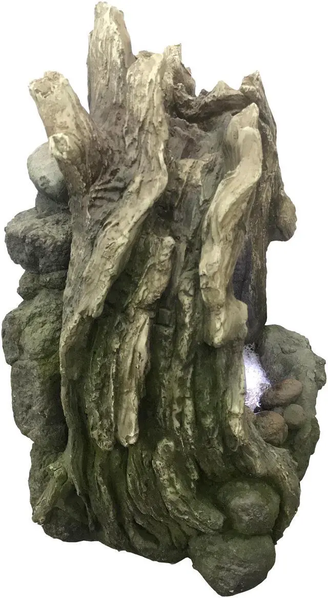 Alt view image 3 of 5 - Hi-Line Gift LED Tree Trunk Waterfall Fountain