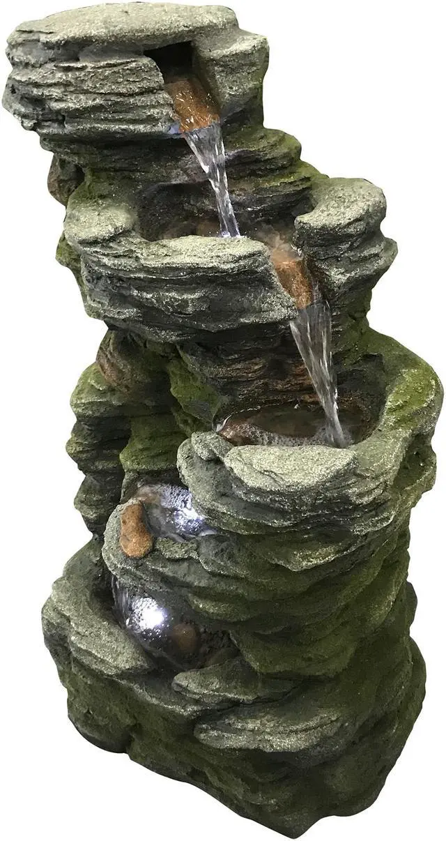Alt view image 3 of 4 - Hi-Line Gift LED Multi Level Stone Fountain