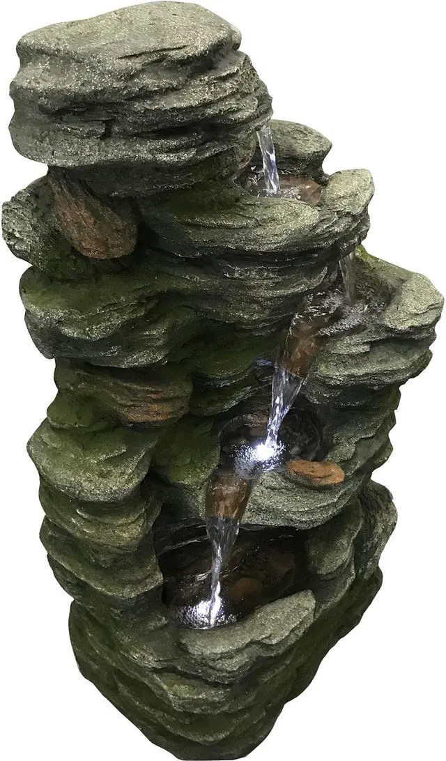 Main image of Hi-Line Gift LED Multi Level Stone Fountain