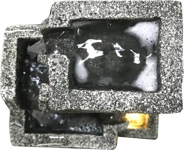 Alt view image 5 of 6 - Hi-Line Gift LED Concrete Crates Fountain