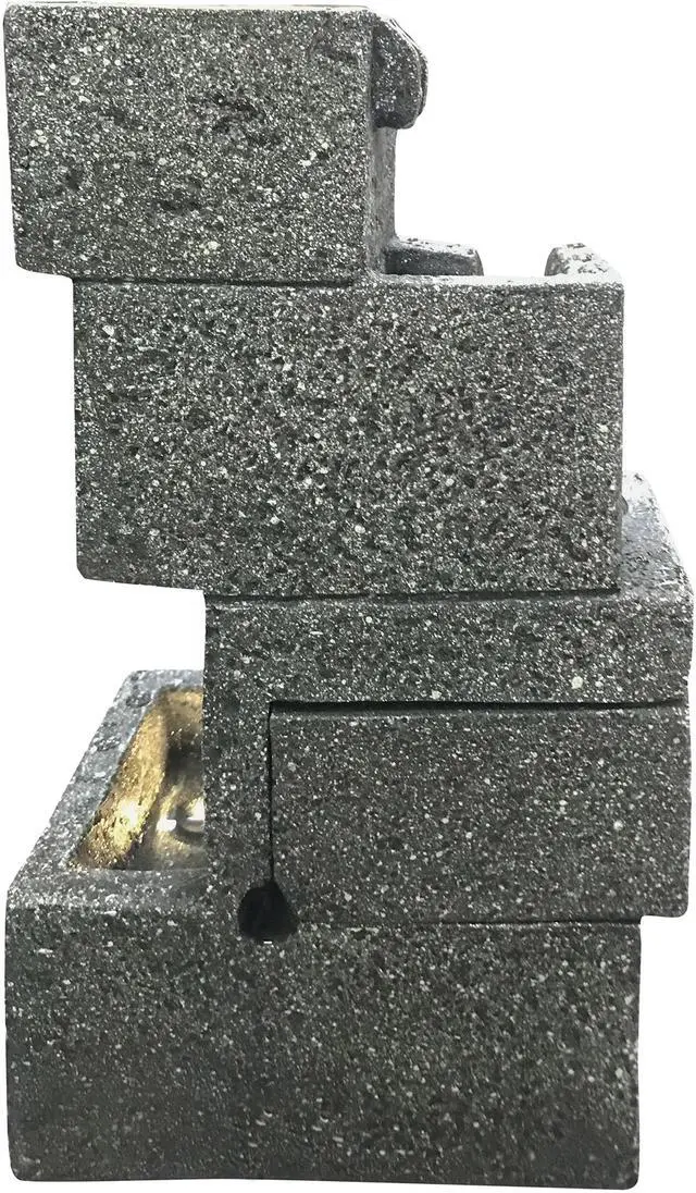 Alt view image 4 of 6 - Hi-Line Gift LED Concrete Crates Fountain