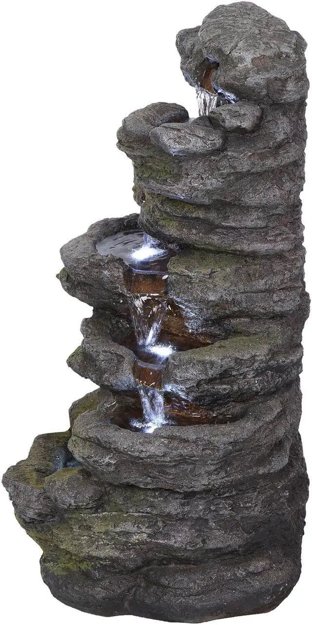 Alt view image 2 of 5 - Hi-Line Gift LED Multi Level Rock Fountain