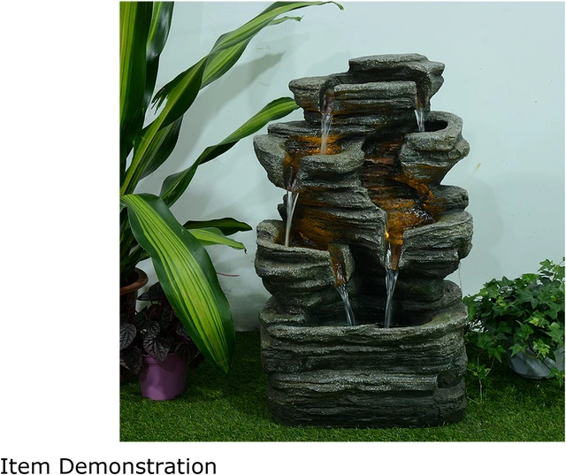 Alt view image 2 of 5 - Rock Fountain with LED Lights