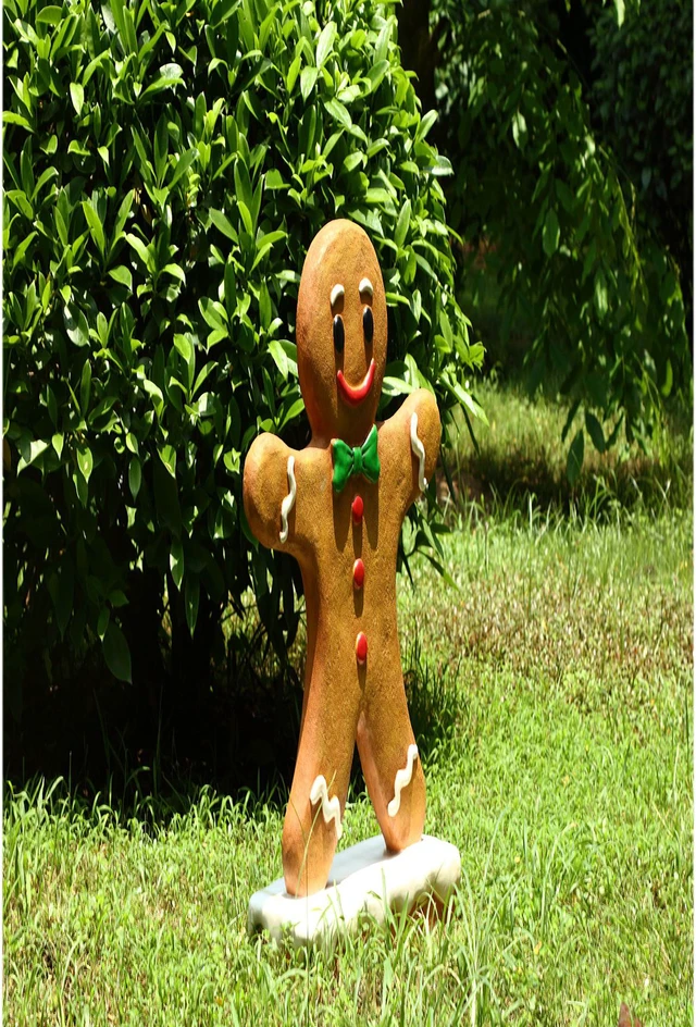 Alt view image 8 of 9 - Hi-Line Gift Gingerbread Boy Statue