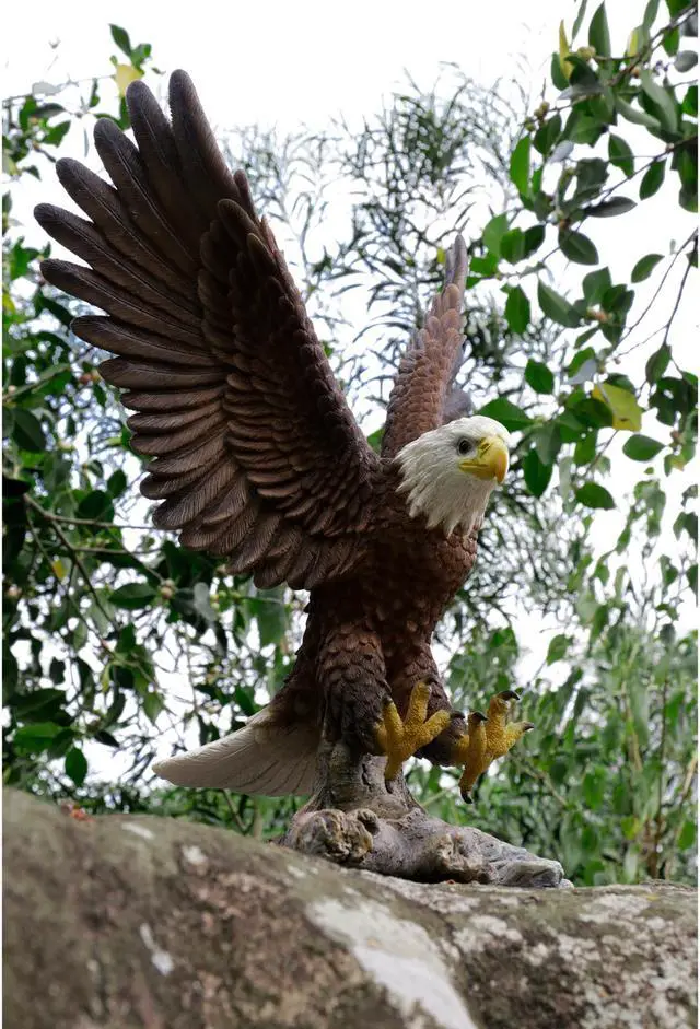 Alt view image 8 of 8 - Hi-Line Gift Small Flying Eagle Statue