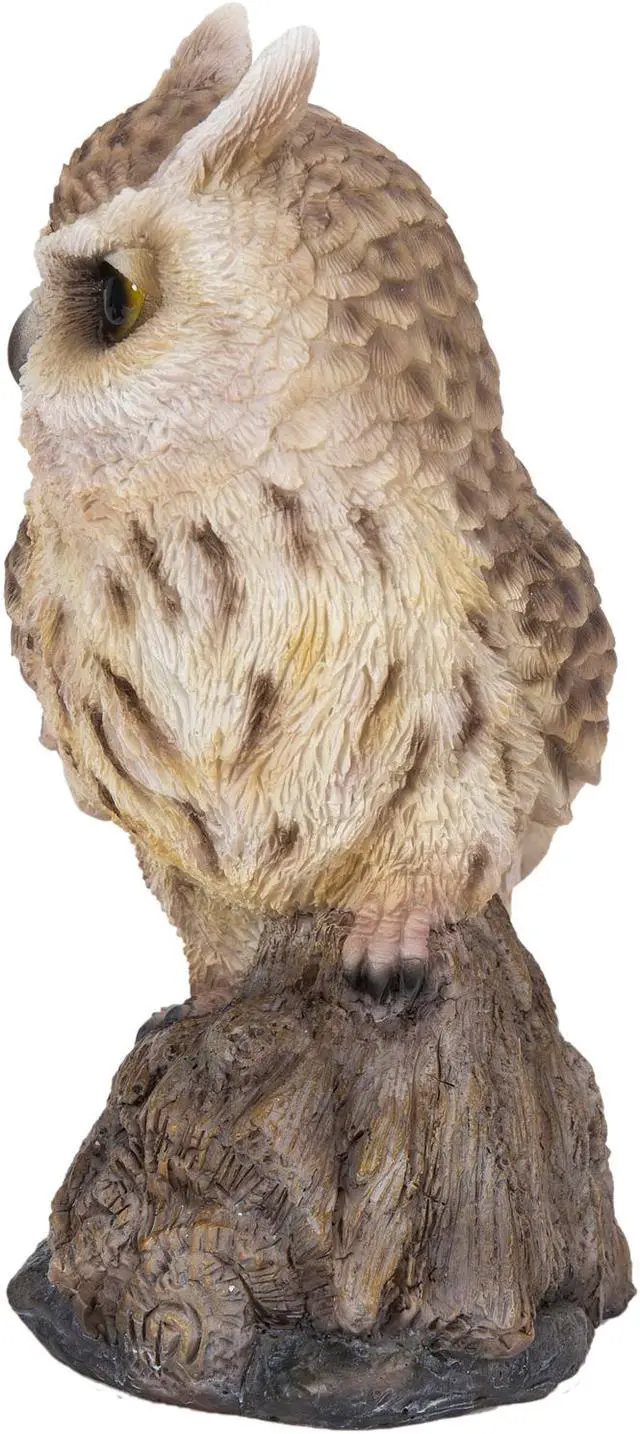 Alt view image 2 of 7 - Hi-Line Gift Motion Activated Singing Long Eared Owlet Standing On Stump