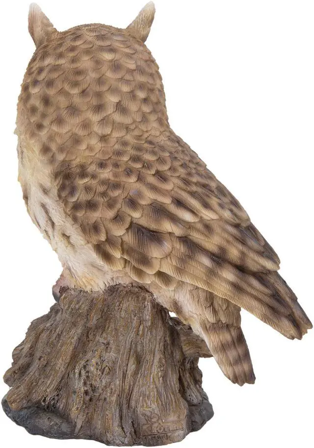 Alt view image 4 of 7 - Hi-Line Gift Motion Activated Singing Long Eared Owlet Standing On Stump