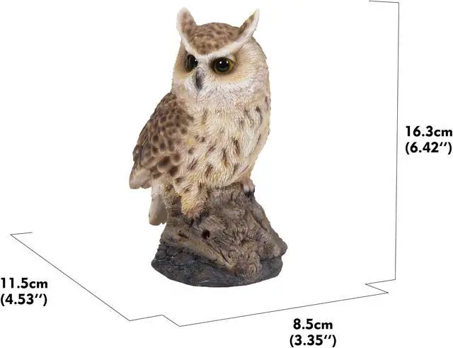 Alt view image 5 of 7 - Hi-Line Gift Motion Activated Singing Long Eared Owlet Standing On Stump