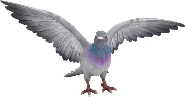 Main image of Hi-Line Gift Grey Pigeon with Coloured Neck Statue