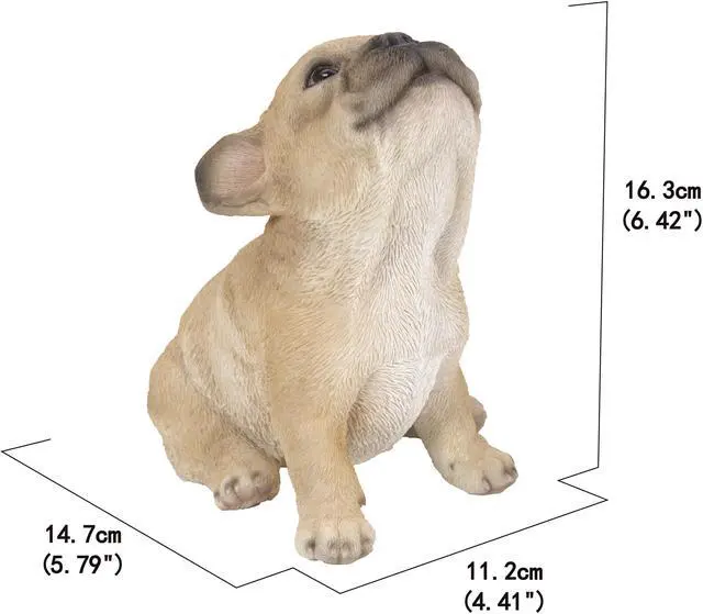 Alt view image 5 of 9 - Hi-Line Gift French Bulldog Puppy Howling