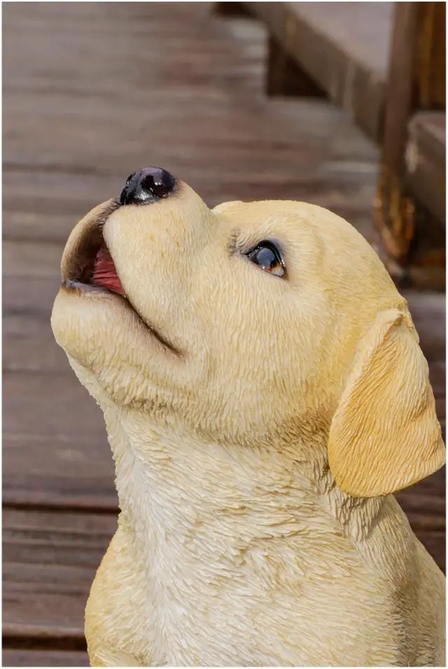 Alt view image 6 of 7 - Hi-Line Gift Yellow Labrador Puppy Howling