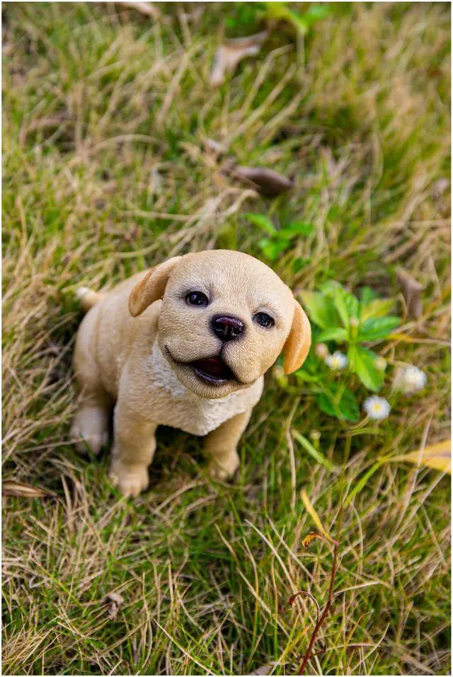 Alt view image 7 of 7 - Hi-Line Gift Yellow Labrador Puppy Howling