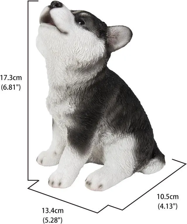 Alt view image 5 of 8 - Hi-Line Gift Siberian Husky Puppy Howling