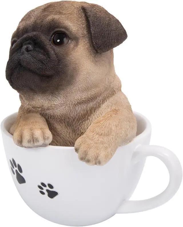 Alt view image 2 of 7 - Hi-Line Gift Teacup Pug Puppy Statue