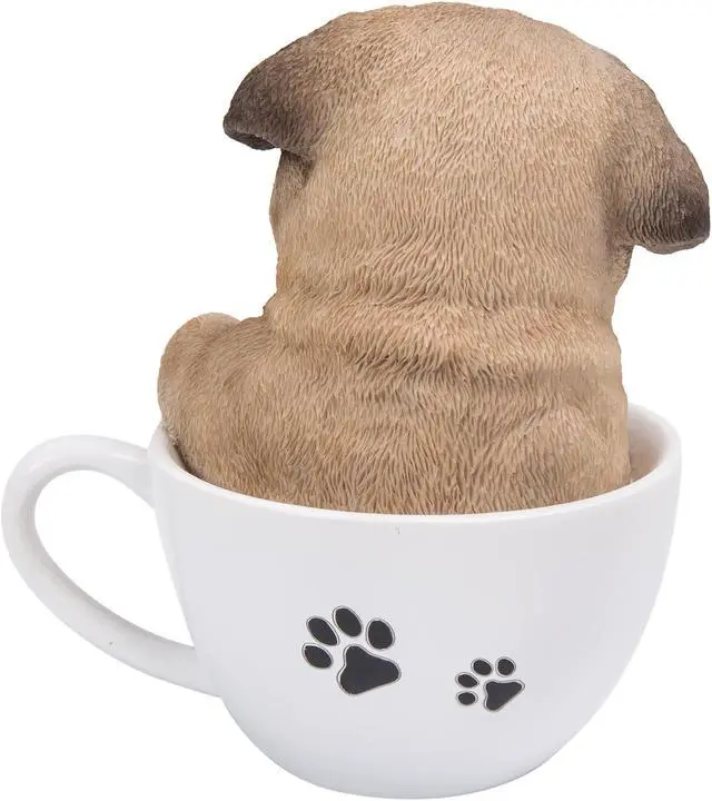 Alt view image 4 of 7 - Hi-Line Gift Teacup Pug Puppy Statue