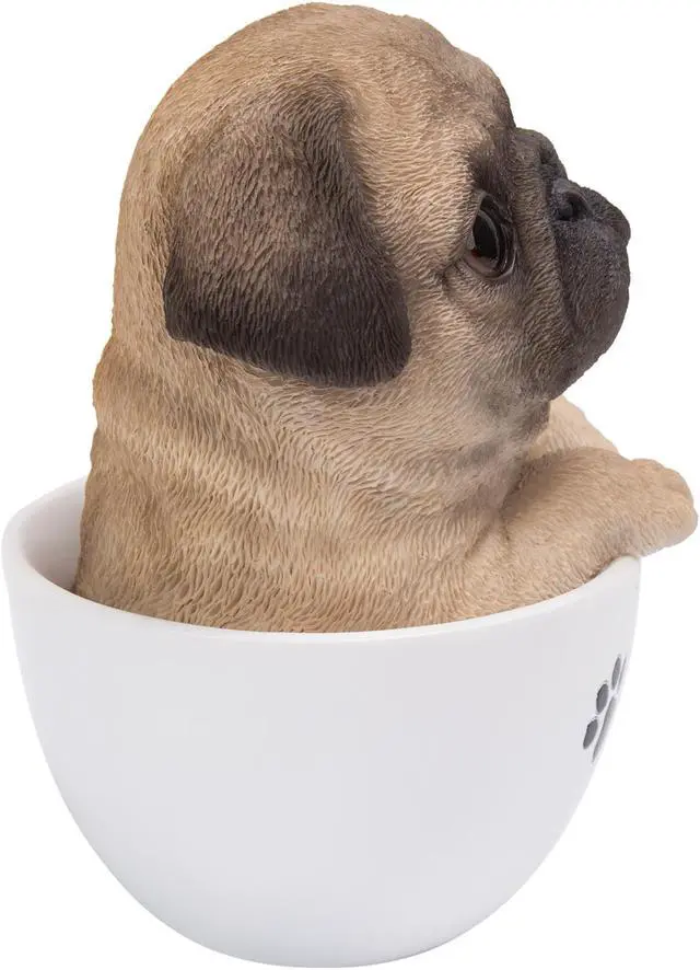 Alt view image 5 of 7 - Hi-Line Gift Teacup Pug Puppy Statue