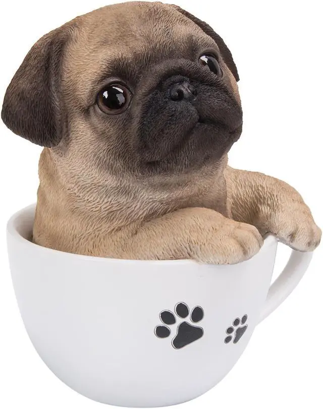 Alt view image 6 of 7 - Hi-Line Gift Teacup Pug Puppy Statue