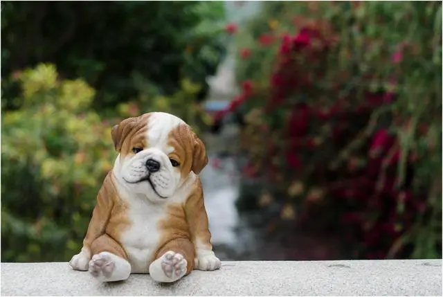 Alt view image 6 of 6 - Hi-Line Gift Sitting Sleepy Bulldog Puppy Statue