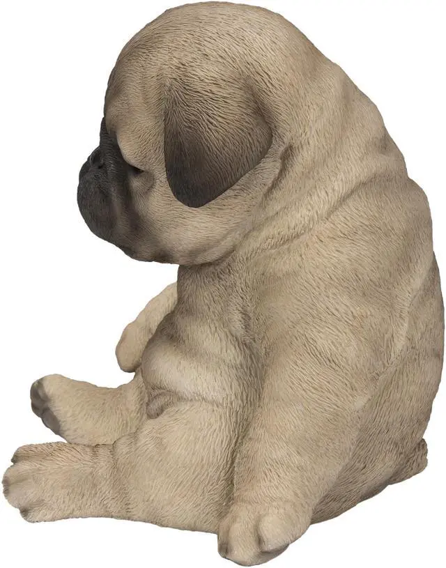 Alt view image 2 of 7 - Hi-Line Gift Sleepy Pug Puppy Statue Sitting
