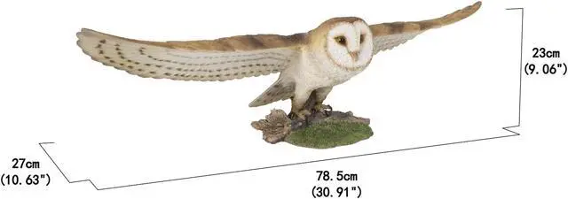 Alt view image 2 of 2 - Hi-Line Gift Barn Owl Flying Statue