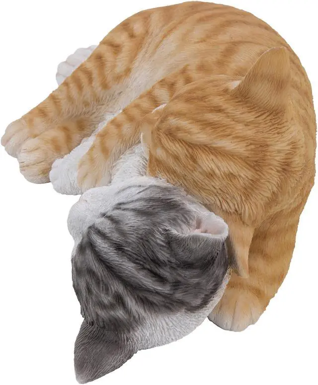 Alt view image 2 of 7 - Hi-Line Gift Orange & Grey Tabby Cats Sleeping