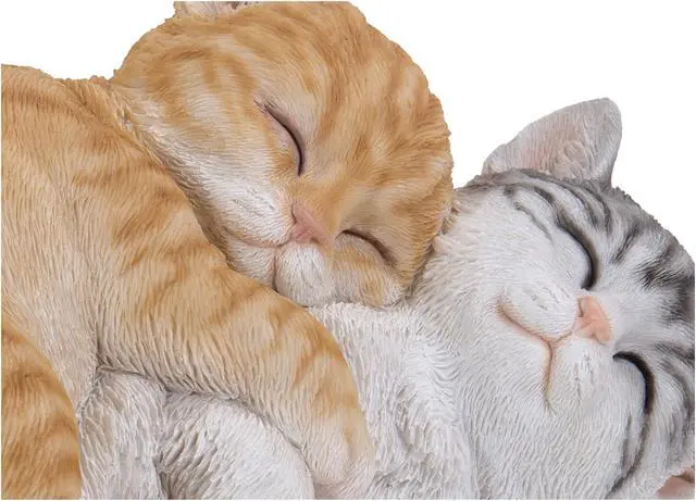 Alt view image 5 of 7 - Hi-Line Gift Orange & Grey Tabby Cats Sleeping