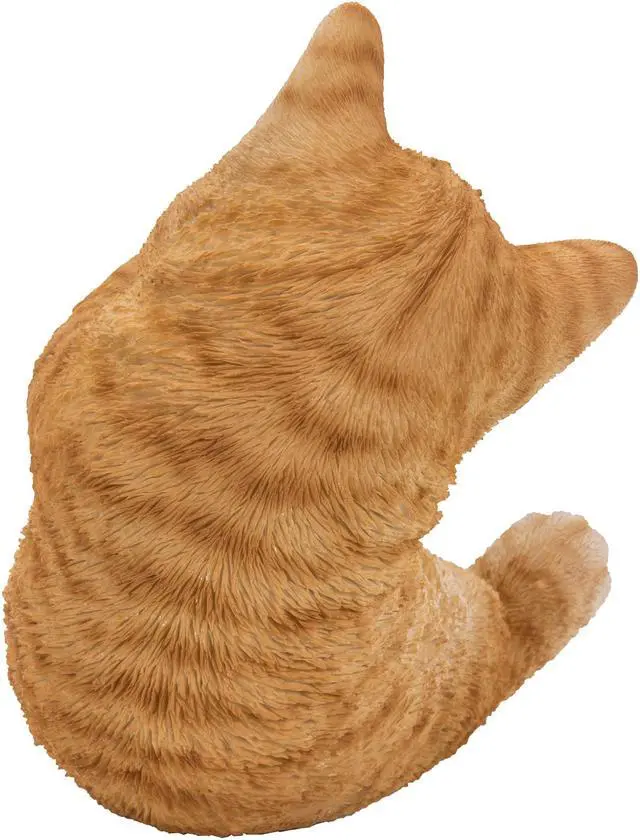 Alt view image 3 of 7 - Hi-Line Gift Orange Tabby Kitten Playing with Tail