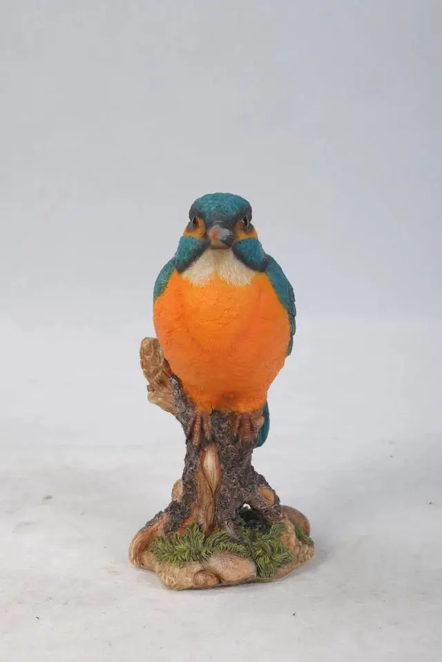 Main image of Hi-Line Gift Kingfisher On Stump Statue