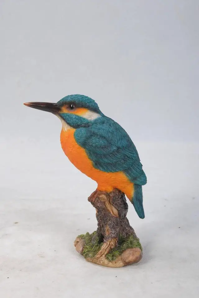 Alt view image 2 of 3 - Hi-Line Gift Kingfisher On Stump Statue
