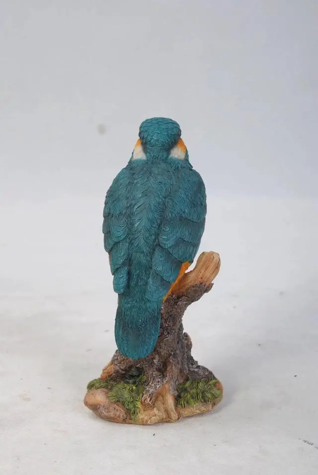 Alt view image 3 of 3 - Hi-Line Gift Kingfisher On Stump Statue