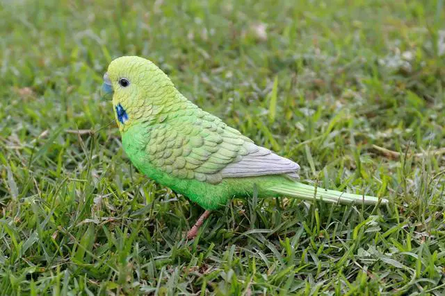 Alt view image 2 of 2 - Hi-Line Gift Green Budgerigar with Iron Foot Statue