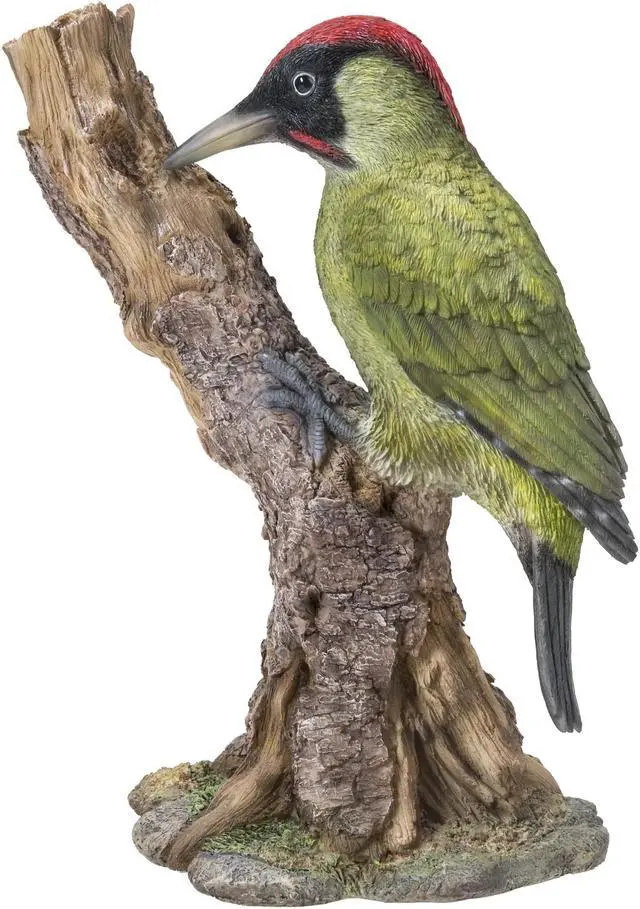 Main image of Hi-Line Gift Woodpecker On Stump Statue