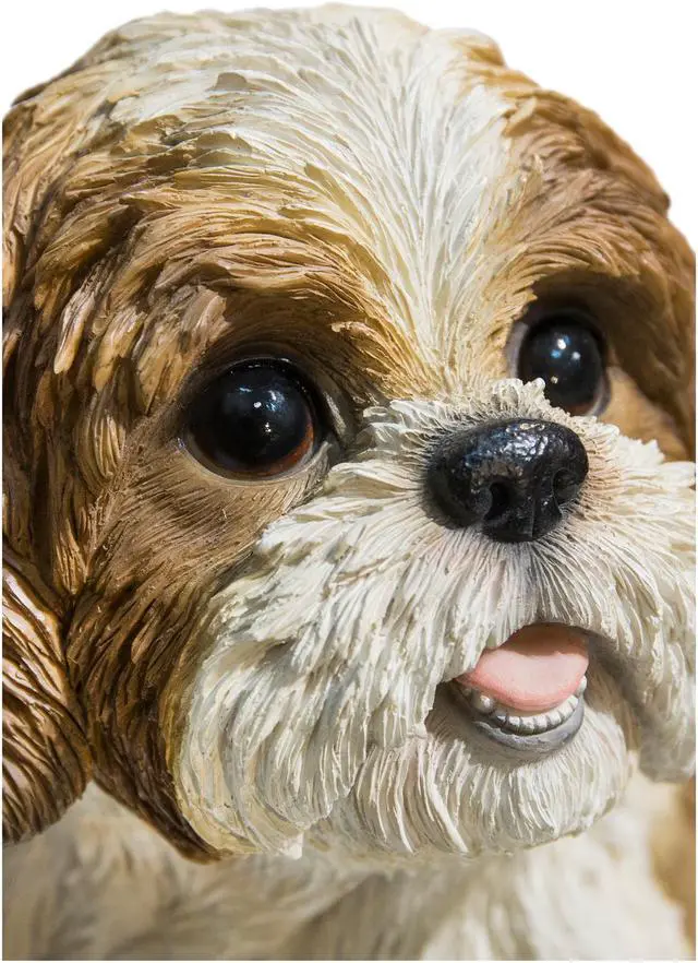 Alt view image 6 of 7 - Hi-Line Gift Brown & White Shih Tzu Sitting