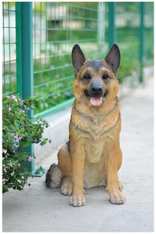 Alt view image 5 of 5 - Hi-Line Gift Large Sitting German Shepherd