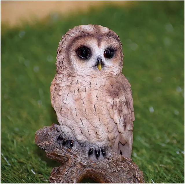 Alt view image 6 of 6 - Hi-Line Gift Tawny Owl On Stump - Small